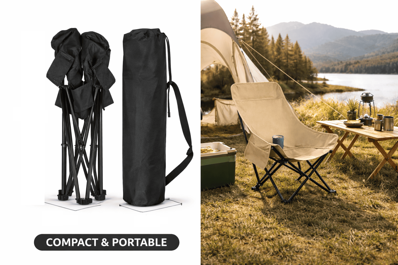 Foldable Outdoor Moon Camping Chair 9